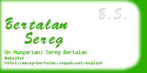 bertalan sereg business card